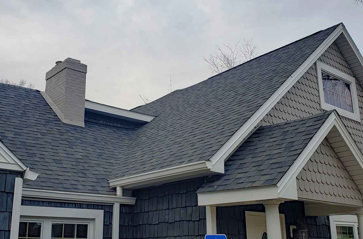 Completed roofing project by Testa Roofing